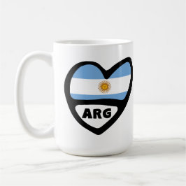 アルゼンチン国コードフラグハートARG コーヒーマグカップ