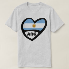 アルゼンチン国コードフラグハートARG Tシャツ
