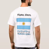 アルゼンチン国パーソナライズされた旗 Tシャツ (裏面)