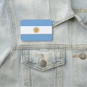 アルゼンチン国旗が付いた愛国的な名前タグ 名札 (インサイチュ)