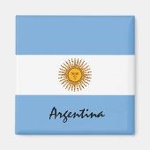 アルゼンチン国旗とアルゼンチンの休日/スポーツファン マグネット (正面)