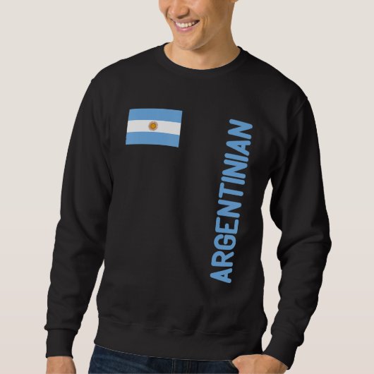 アルゼンチン国旗とアルゼンチンの根 スウェットシャツ (正面)