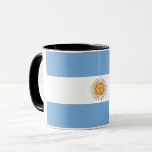 アルゼンチン国旗とブラックコンボマグカップ マグカップ