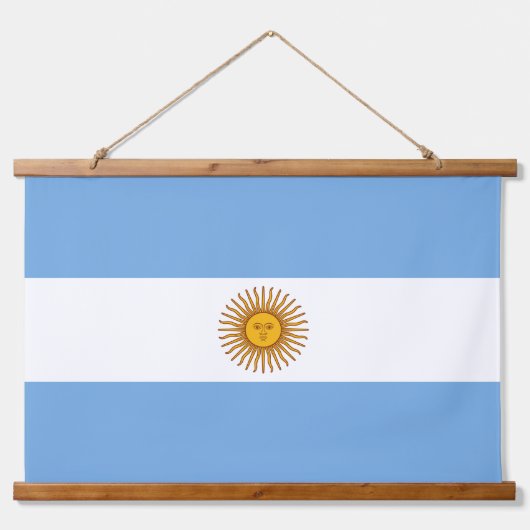 アルゼンチン国旗と愛国的なアルゼンチンの装飾 吊り下げ型タペストリー (正面)