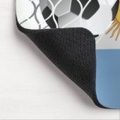 アルゼンチン国旗にサッカーボール マウスパッド (コーナー)