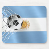 アルゼンチン国旗にサッカーボール マウスパッド (正面)