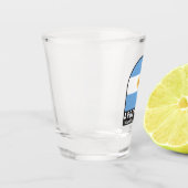 アルゼンチン国旗のエンブレム動揺してヴィンテージ ショットグラス (左)