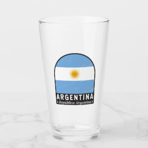 アルゼンチン国旗のエンブレム動揺してヴィンテージ タンブラーグラス