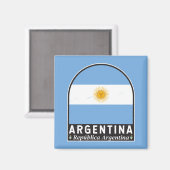 アルゼンチン国旗のエンブレム動揺してヴィンテージ マグネット (正面/裏面)