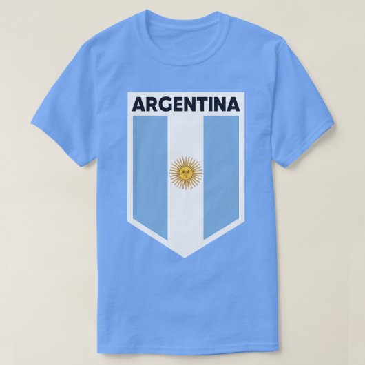 アルゼンチン国旗のエンブレム Tシャツ (デザイン正面)