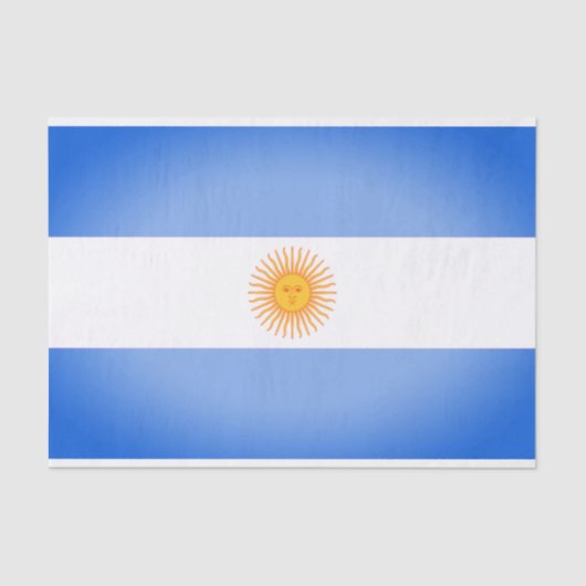 アルゼンチン国旗のギフトティッシュペーパー 薄葉紙 (正面)