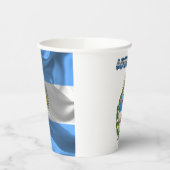 アルゼンチン国旗のコートを施した武器紙カップ 紙コップ (左)