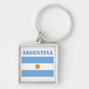 アルゼンチン国旗のサッカーアルゼンチンブルー キーホルダー