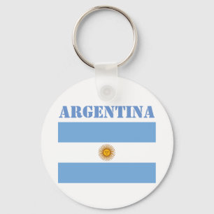 アルゼンチン国旗のサッカーアルゼンチンブルー キーホルダー