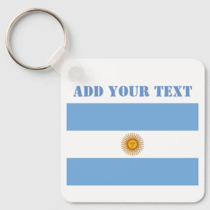 アルゼンチン国旗のサッカーアルゼンチンブルー キーホルダー