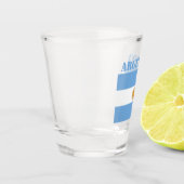 アルゼンチン国旗のサッカーアルゼンチンブルー ショットグラス (左)