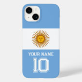アルゼンチン国旗のサッカーファンCase-Mate iPhone 14ケース Case-Mate iPhoneケース (裏面)