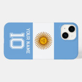 アルゼンチン国旗のサッカーファンCase-Mate iPhone 14ケース Case-Mate iPhoneケース (裏面 (横))