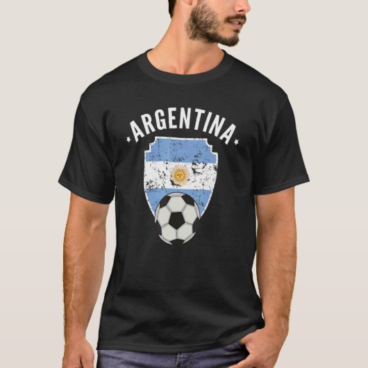 アルゼンチン国旗のサッカープライドR Tシャツ (正面)