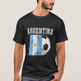アルゼンチン国旗のサッカー・フットボールサッカー Tシャツ