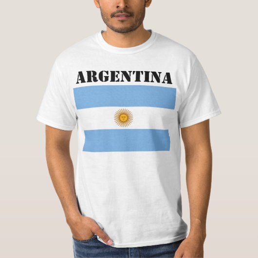 アルゼンチン国旗のサッカーTシャツ Tシャツ (正面)