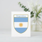 アルゼンチン国旗のシールド ポストカード (スタンド正面)