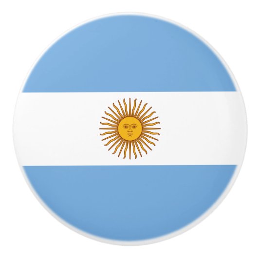 アルゼンチン国旗のセラミックノブ セラミックノブ (正面)