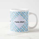 アルゼンチン国旗のタイル張りパーソナライズされた文字 ジャンボコーヒーマグカップ (右)