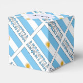 アルゼンチン国旗のタイル貼りパーソナライズされた フェイバーボックス (裏面サイド)