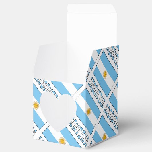 アルゼンチン国旗のタイル貼りパーソナライズされた フェイバーボックス (オープン)