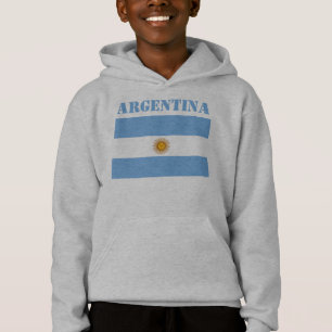 アルゼンチン国旗のチャンピオンシップサッカーサッカーフード付きスウェットシャツ