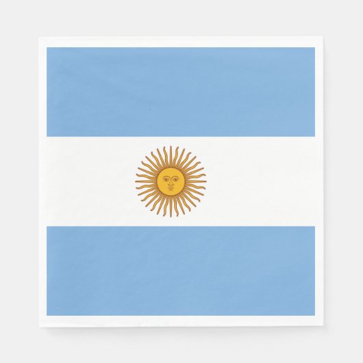 アルゼンチン国旗のナプキン スタンダードランチョンナプキン (正面)