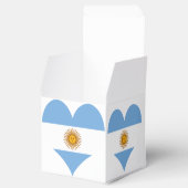 アルゼンチン国旗のハート フェイバーボックス (オープン)