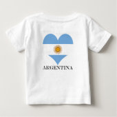 アルゼンチン国旗のハート ベビーTシャツ (裏面)
