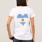 アルゼンチン国旗のハート Tシャツ (裏面)