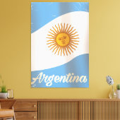 アルゼンチン国旗のバケーションポスター キャンバスプリント (インサイチュ (リビング))