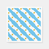 アルゼンチン国旗のパターン スタンダードカクテルナプキン (正面)