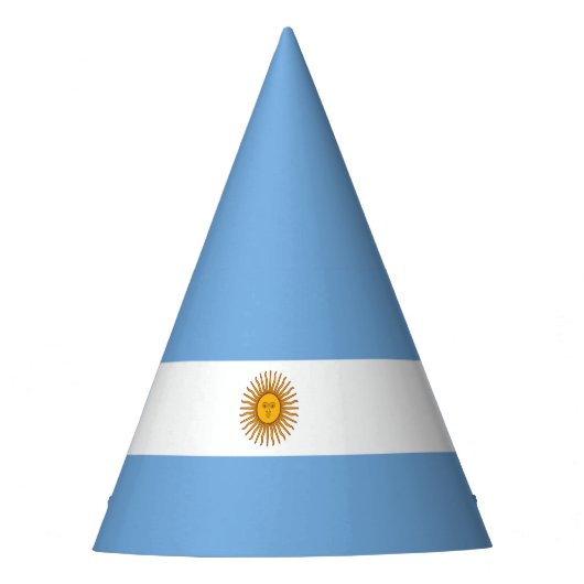 アルゼンチン国旗のパーティー帽子 パーティーハット (正面)