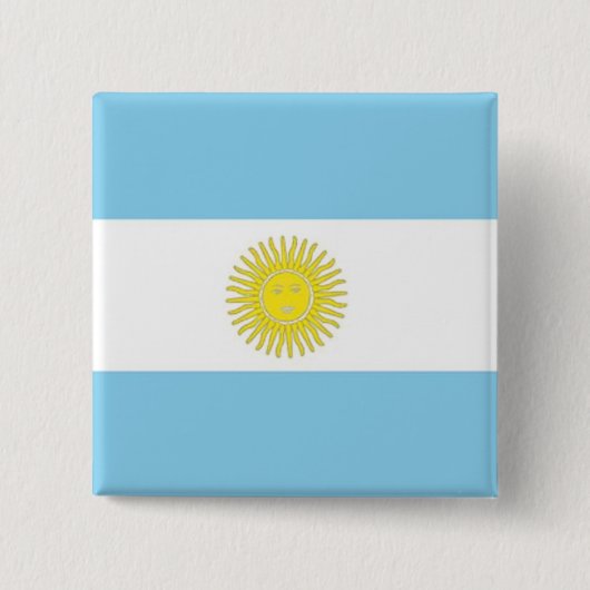 アルゼンチン国旗のボタン 缶バッジ (正面)