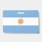 アルゼンチン国旗の名前バッジ バッジ (裏面)