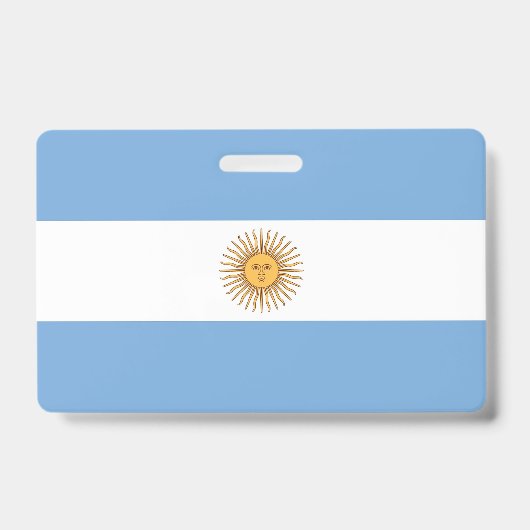 アルゼンチン国旗の名前バッジ バッジ (正面)