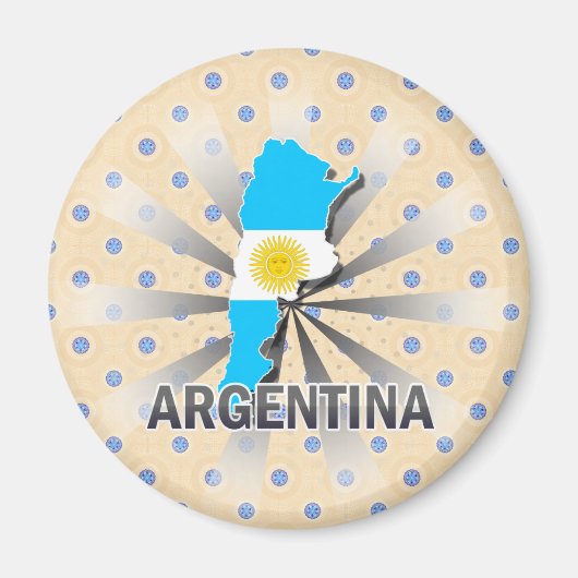 アルゼンチン国旗の地図2.0 マグネット (正面)