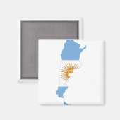 アルゼンチン国旗の地図AR マグネット (正面/裏面)
