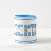 アルゼンチン国旗の愛国的なコーヒー マグカップ (中央)