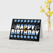 アルゼンチン国旗の愛国的誕生日 カード (黄色い花)