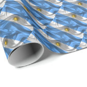 アルゼンチン国旗の折り返し紙 ラッピングペーパー (ロールコーナー)