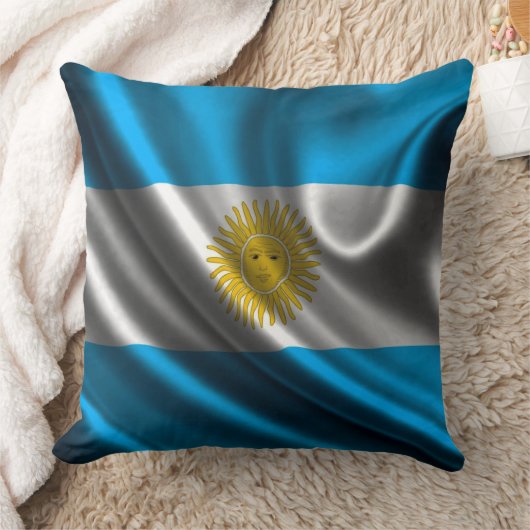 アルゼンチン国旗の枕 クッション (ブランケット)