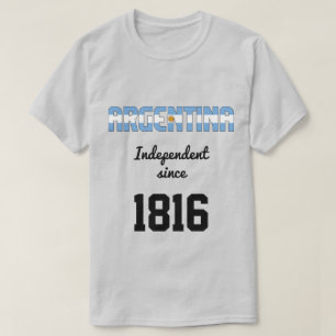 アルゼンチン国旗の独立性お祝い Tシャツ