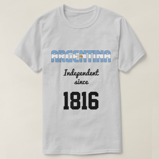 アルゼンチン国旗の独立性お祝い Tシャツ (デザイン正面)