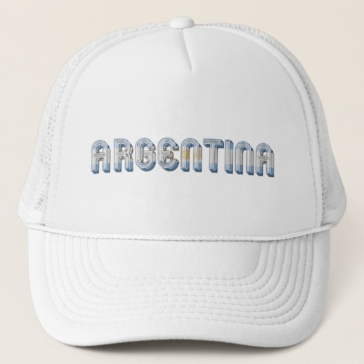アルゼンチン国旗の色タイポグラフィ キャップ (正面)